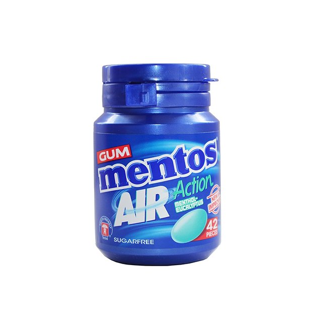 mentos air action chewing gum eucalyptus menthol sugar free