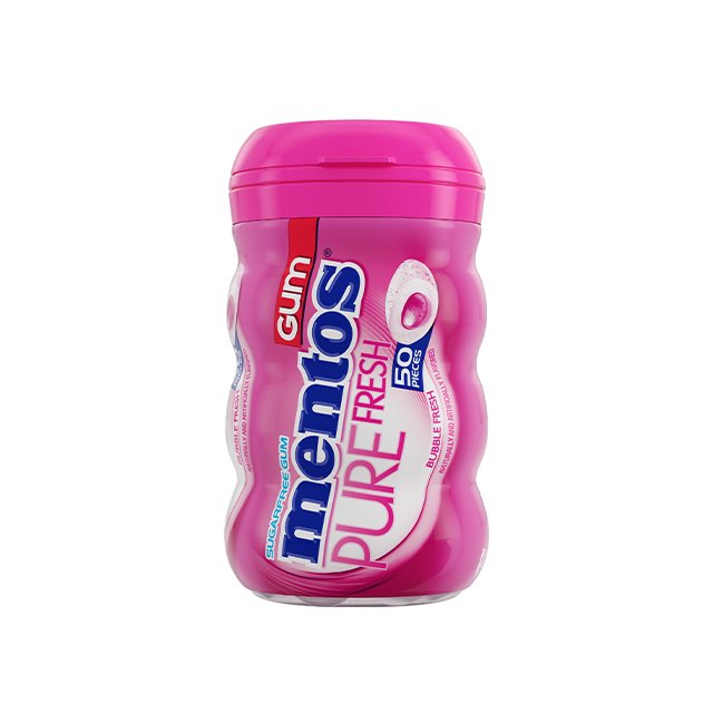 mentos pure fresh chewing gum bubble fresh and sugar free